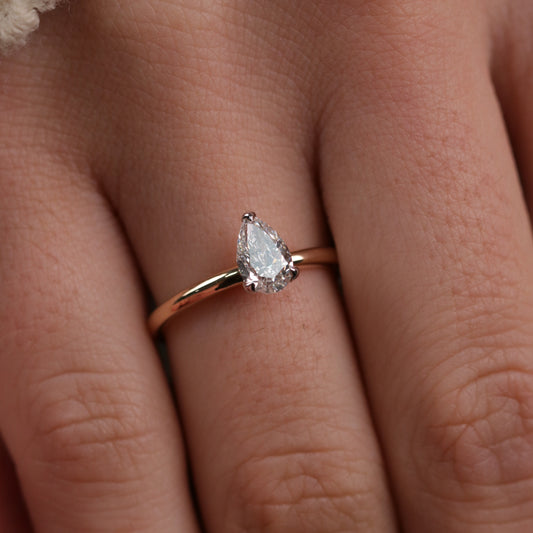 0.80 Karat Damla Tektaş Pırlanta Yüzük