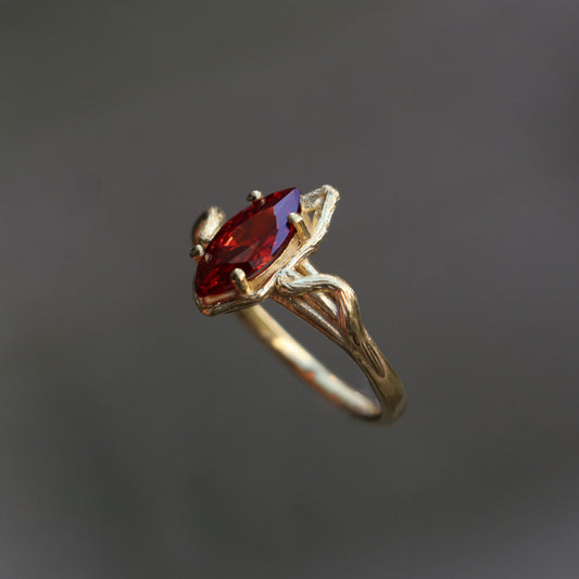 Markiz Kesim Garnet (14 Ayar Altın)