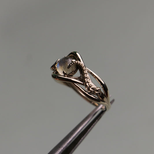 Özel Tasarım Labradorite 14 Ayar Altın Yüzük