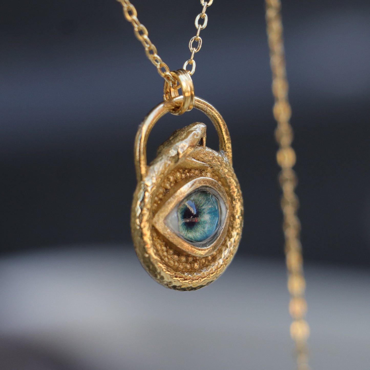 Ouroboros Blue Eye Necklace