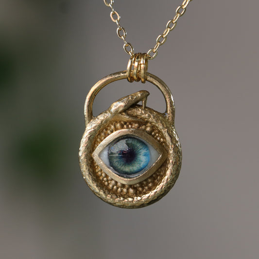 Ouroboros Blue Eye Necklace