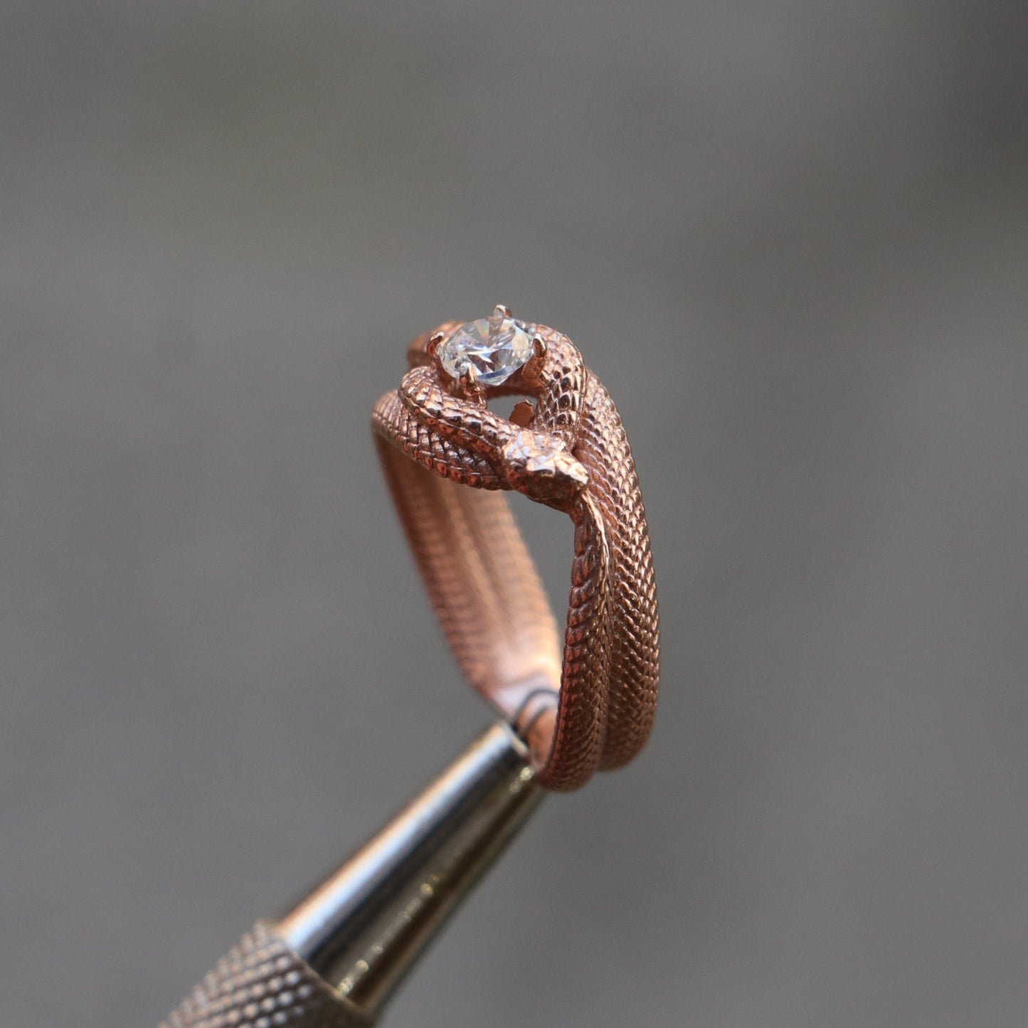 Tanzanite Ouroboros 925 Silver Gold Plated Ring