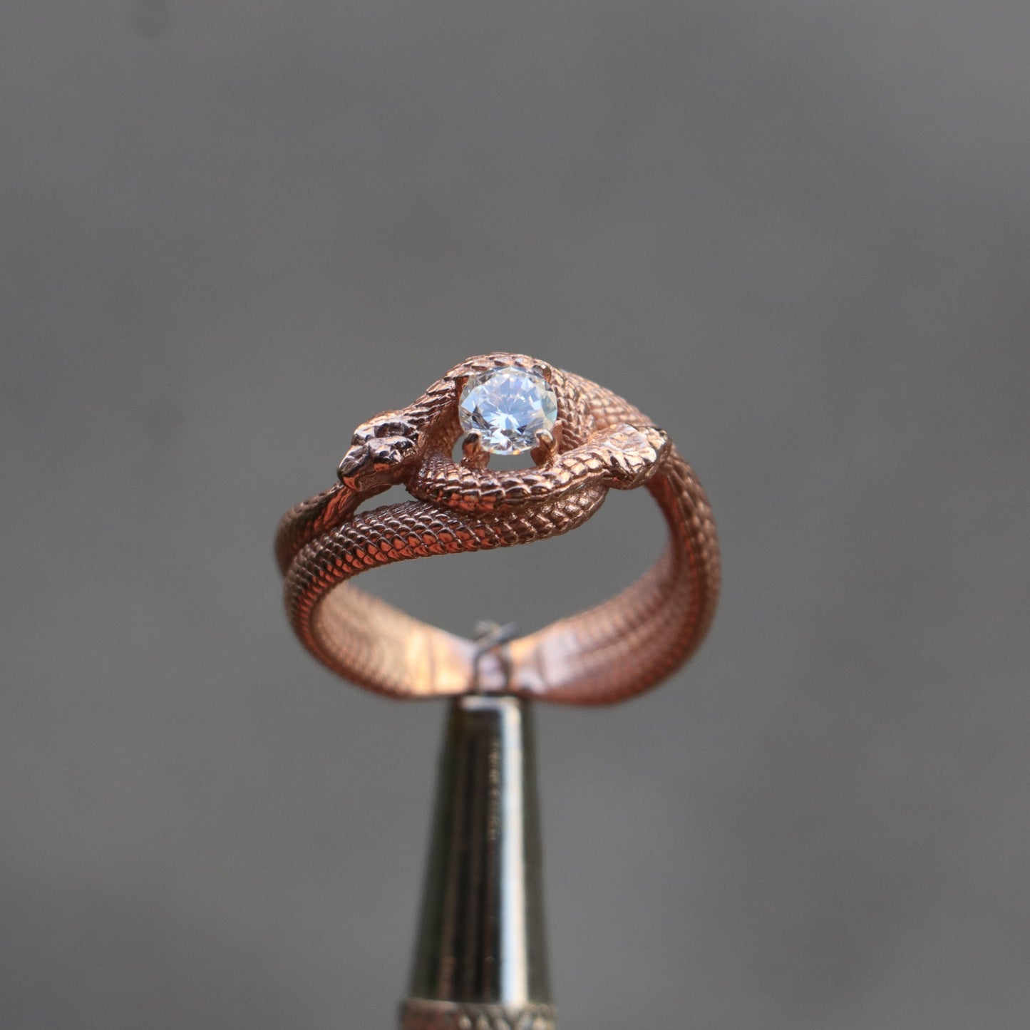 Tanzanite Ouroboros 925 Silver Gold Plated Ring