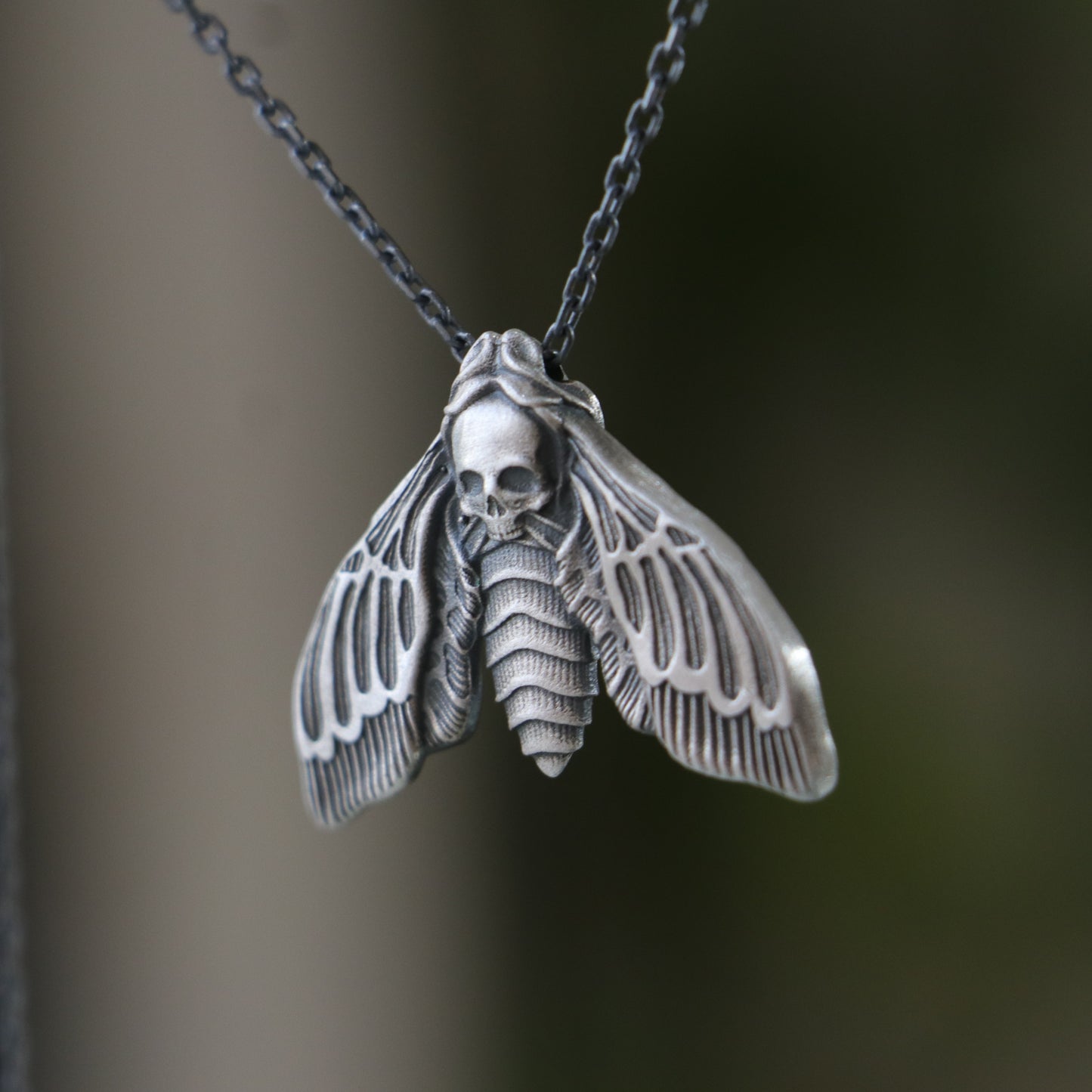 Kurukafa Güvesi (Acherontia atropos) 925 Gümüş Kolye