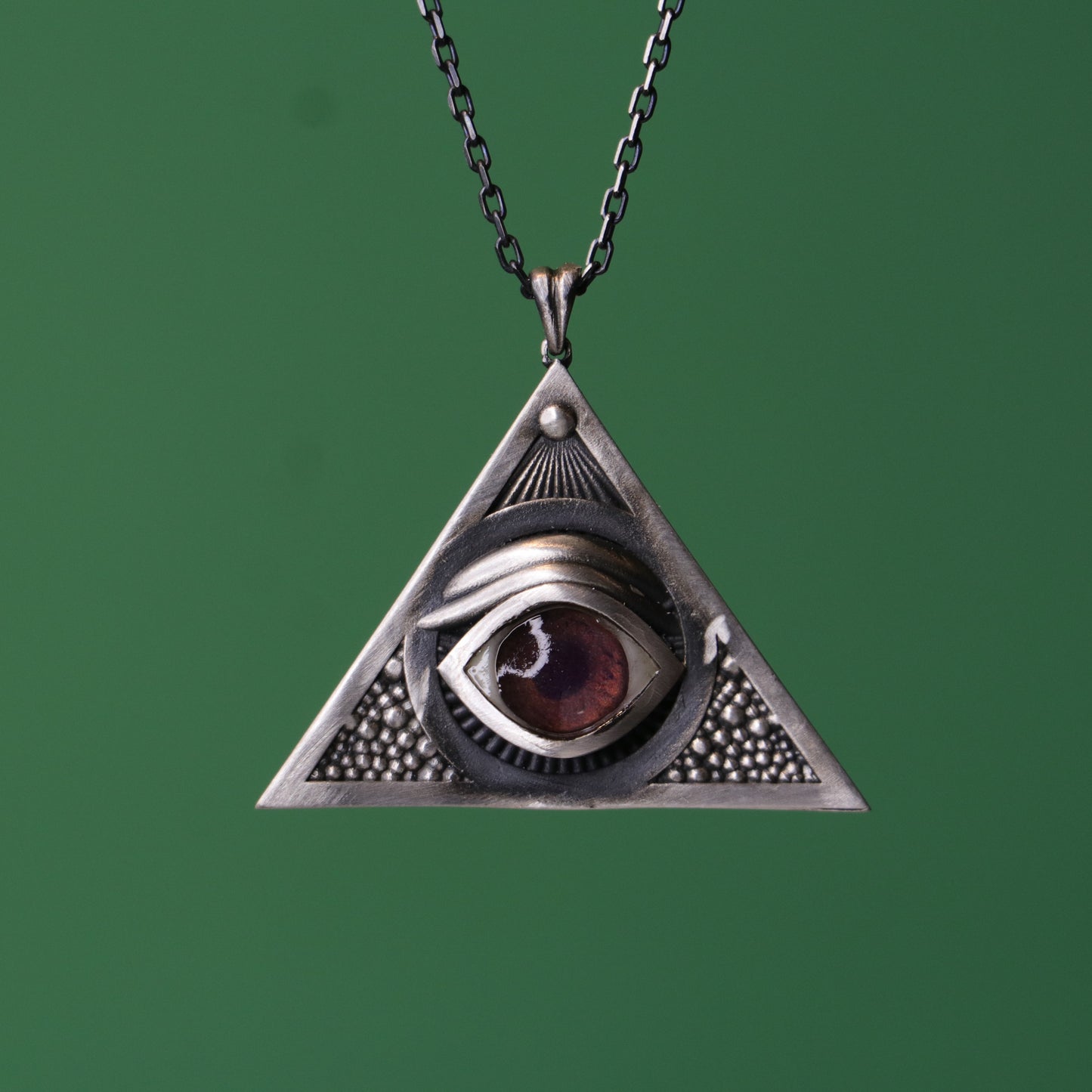 All-Seeing Eye 925 Oxidized Silver Necklace