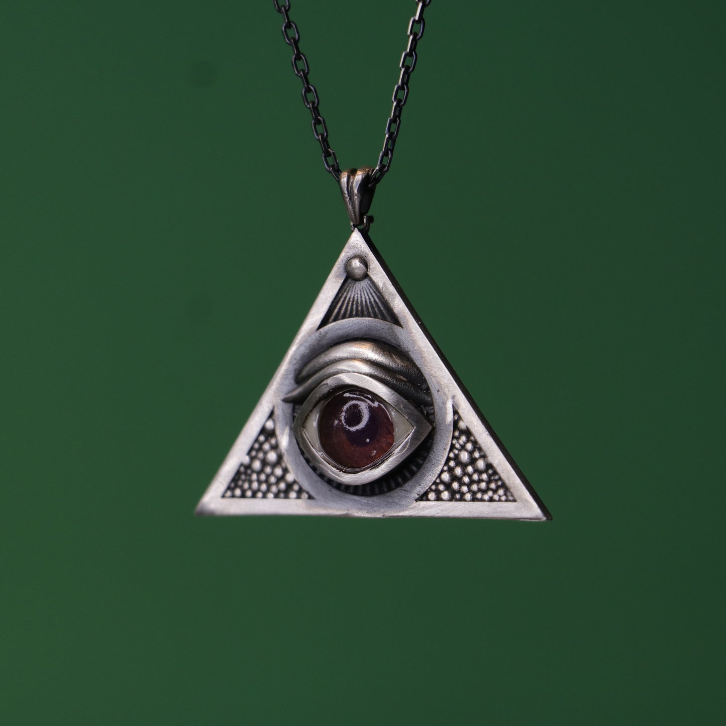 All-Seeing Eye 925 Oxidized Silver Necklace