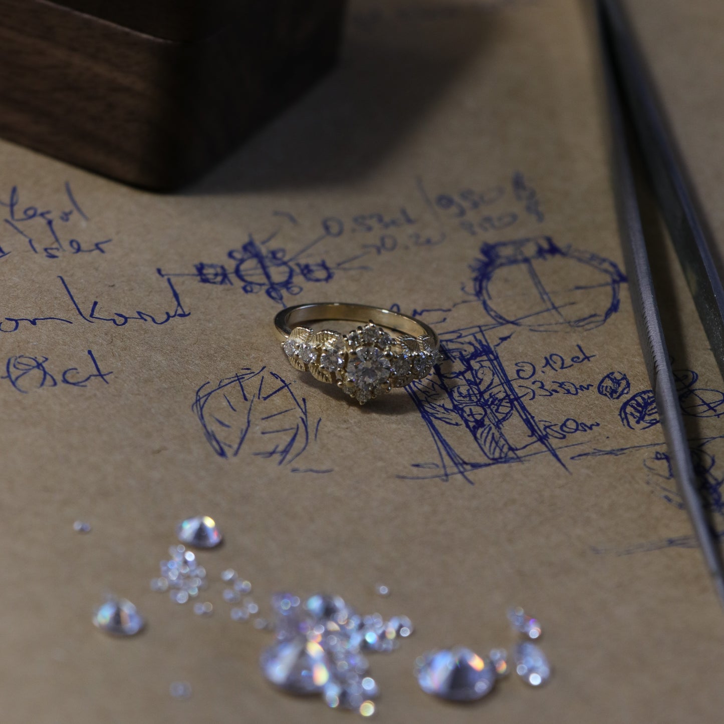 Special Design 1.18 Carat Diamond 14 Carat Gold Ring