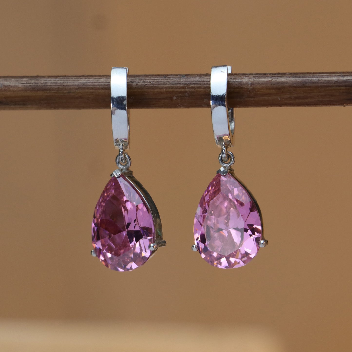 925 Silver Earring with Drop Jade Stone