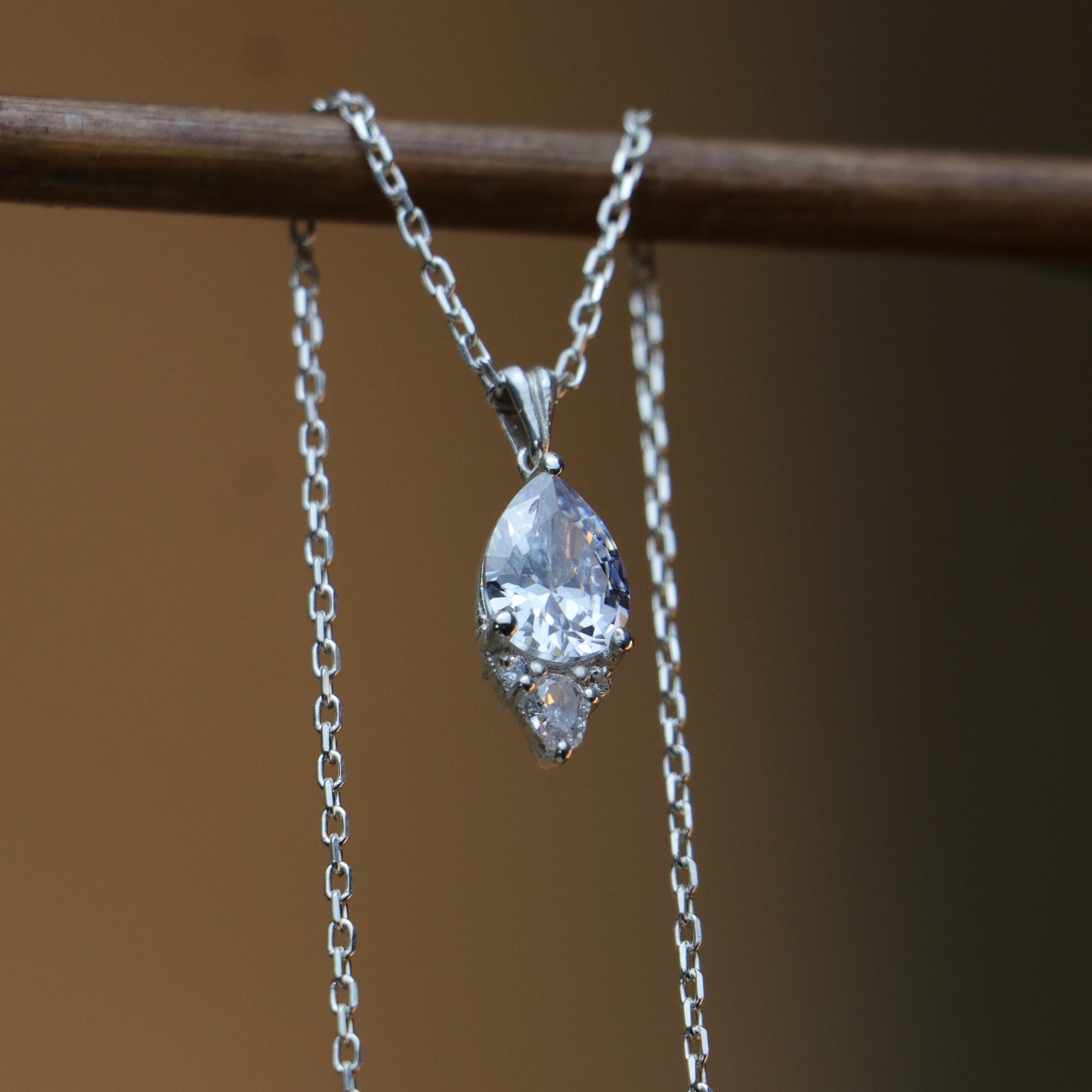 Damla Kesim Mozanite 925 Gümüş Kolye