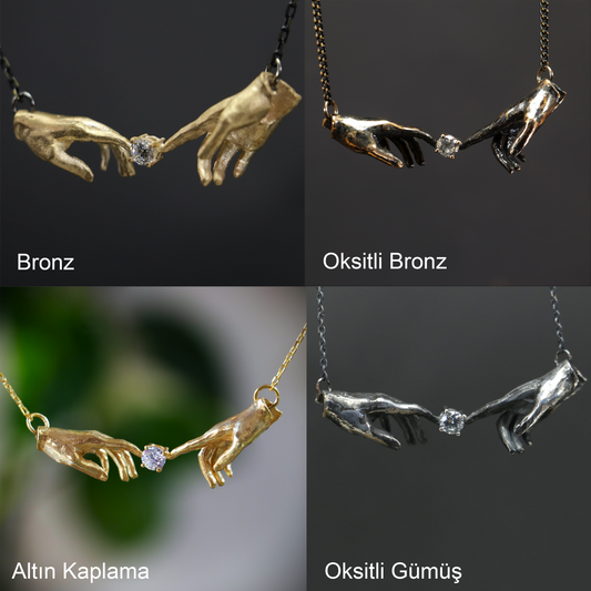 Ademin Yaratılışı Kolye (The Creation of Adam)