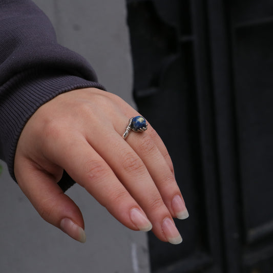 Secrets of the Universe World Lapis 925 Silver Ring