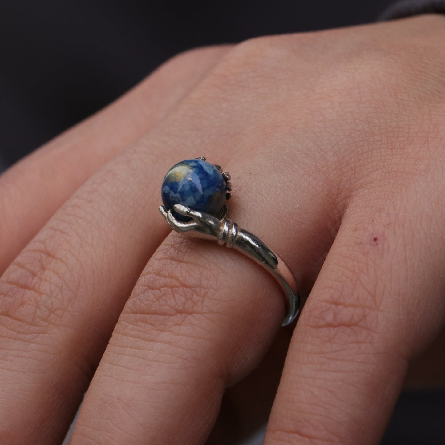 Secrets of the Universe World Lapis 925 Silver Ring