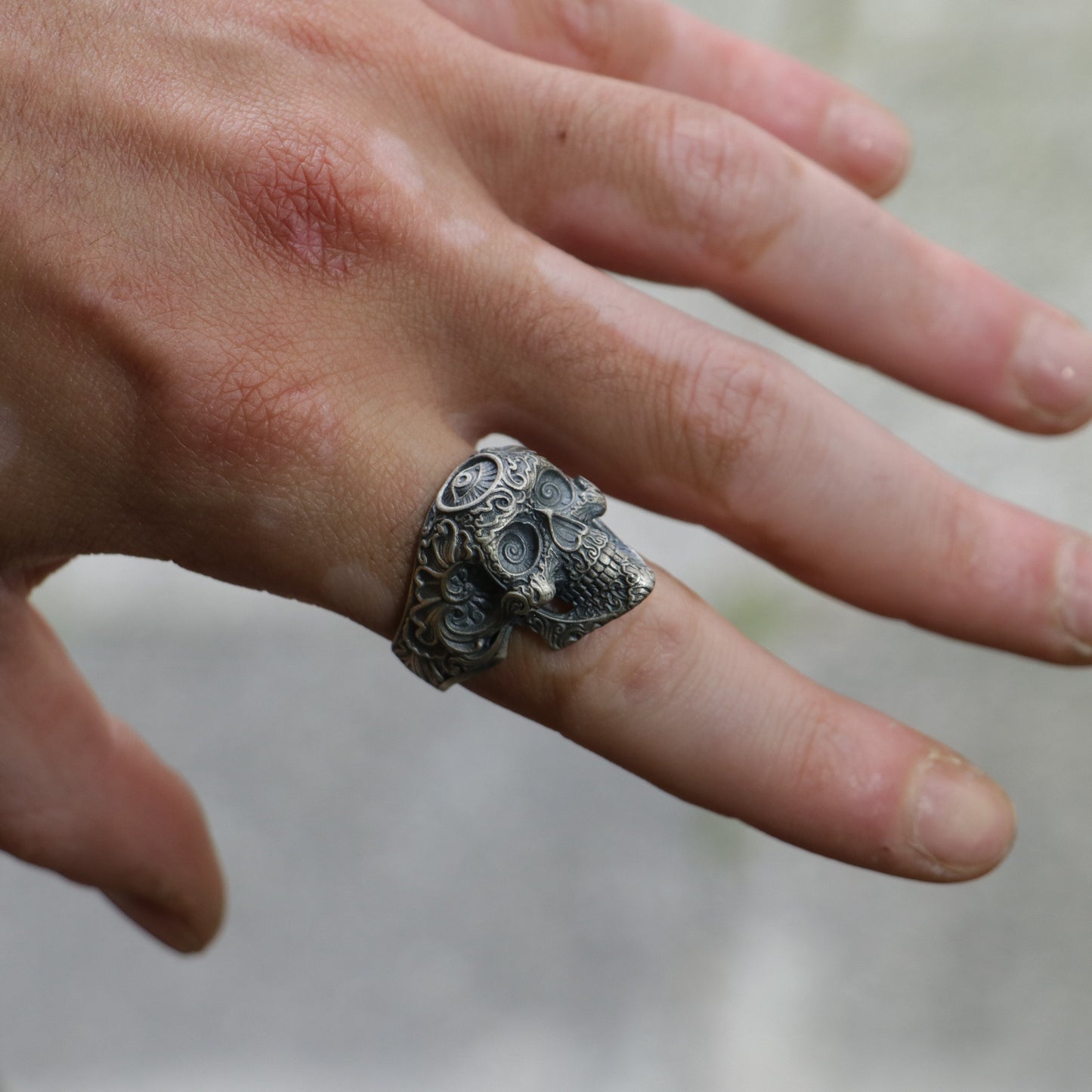 Skull 925 Silver Men's Ring