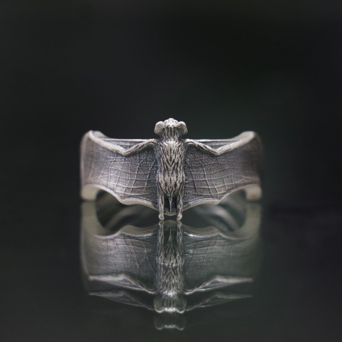 Bat 925 Silver Men's Ring