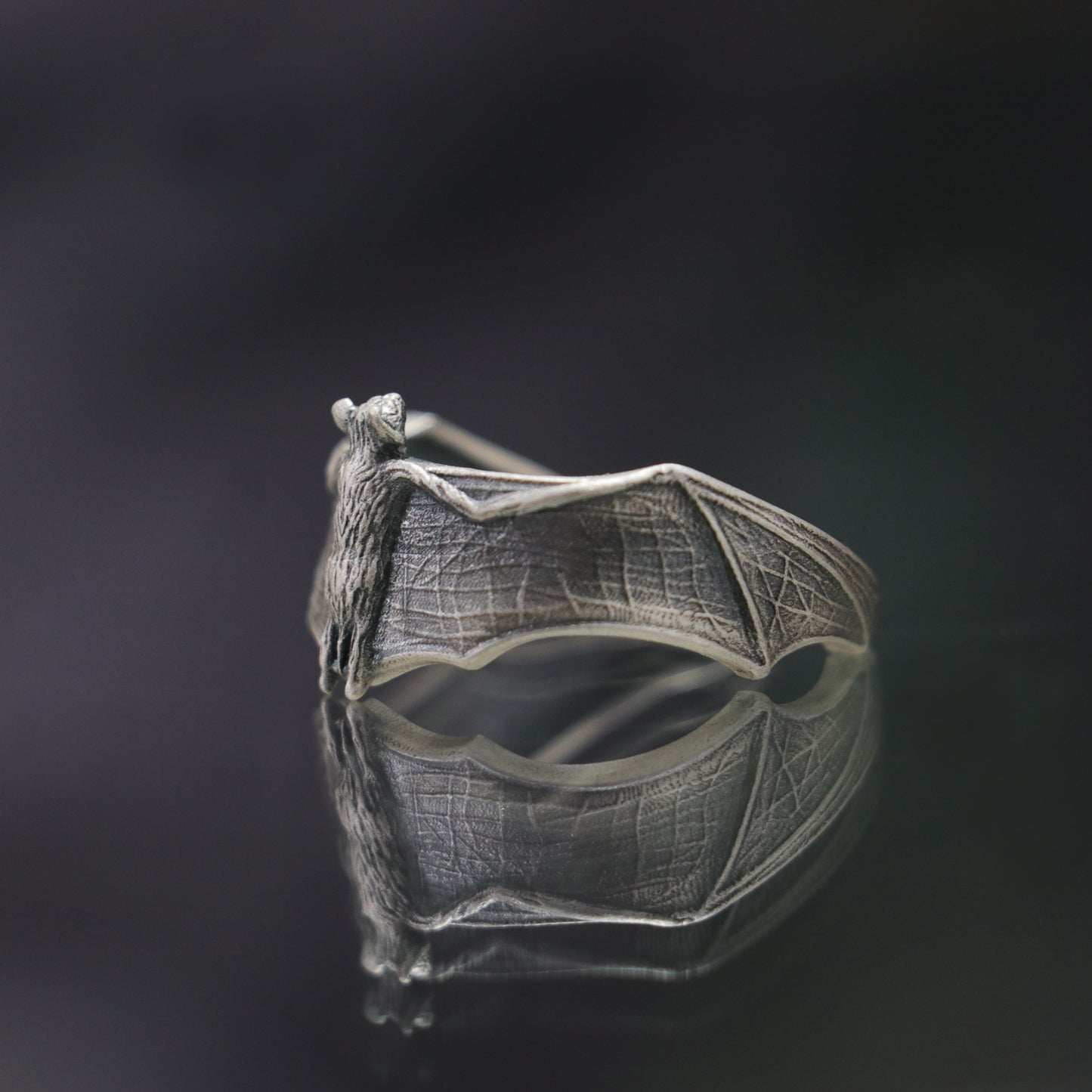 Bat 925 Silver Men's Ring