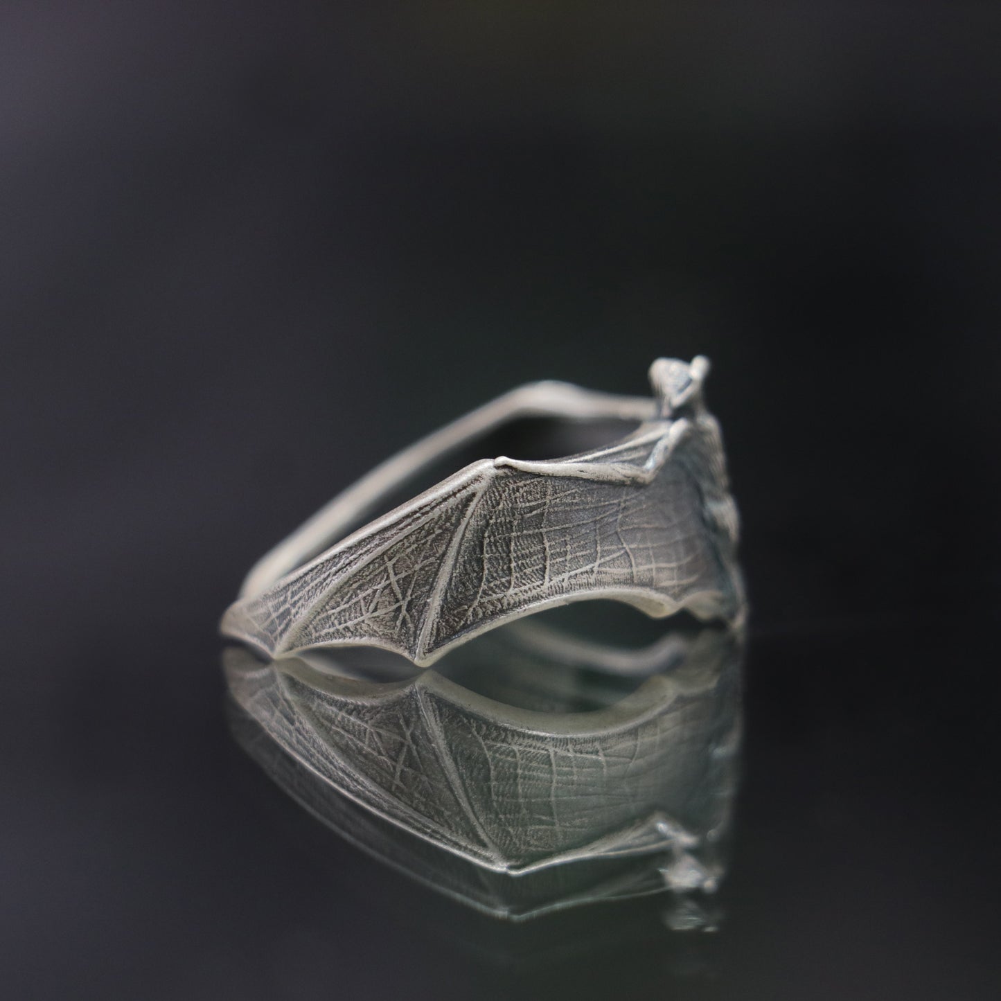 Bat 925 Silver Men's Ring