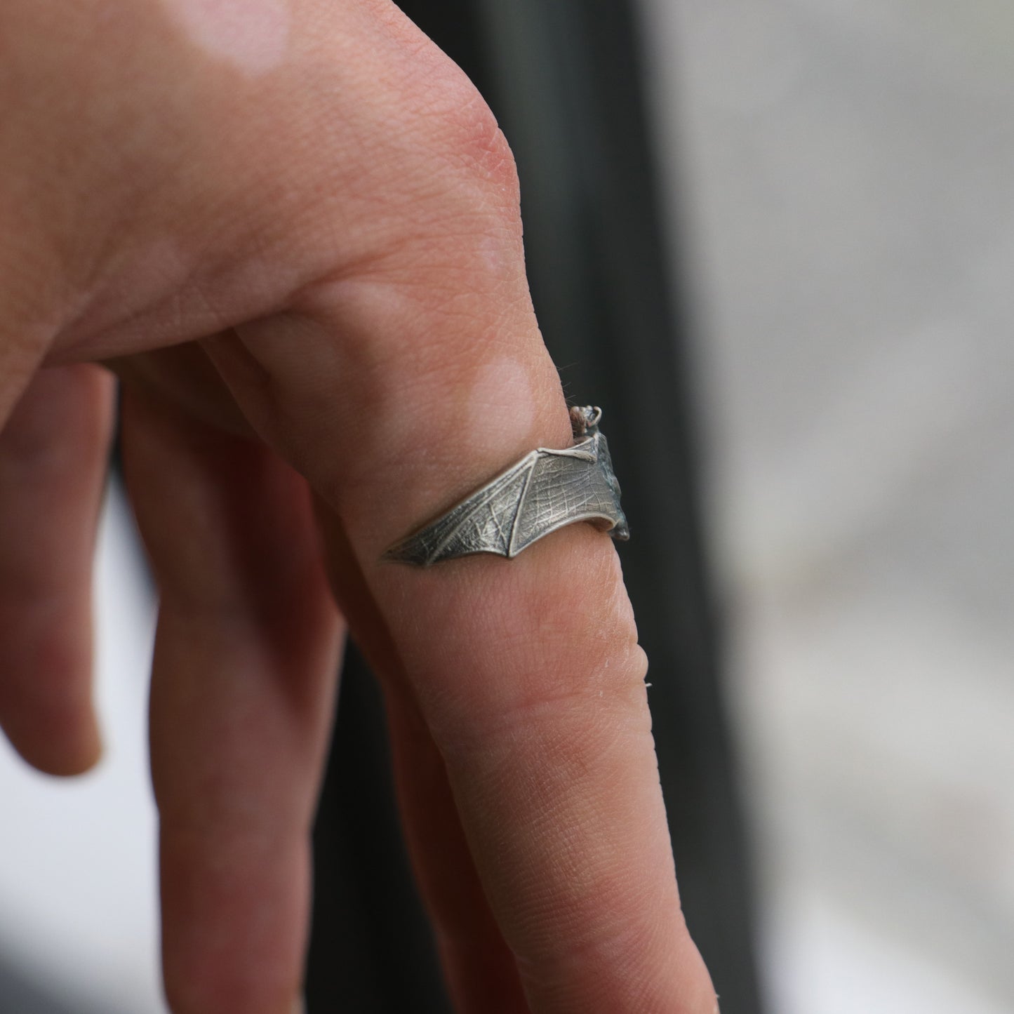 Bat 925 Silver Men's Ring