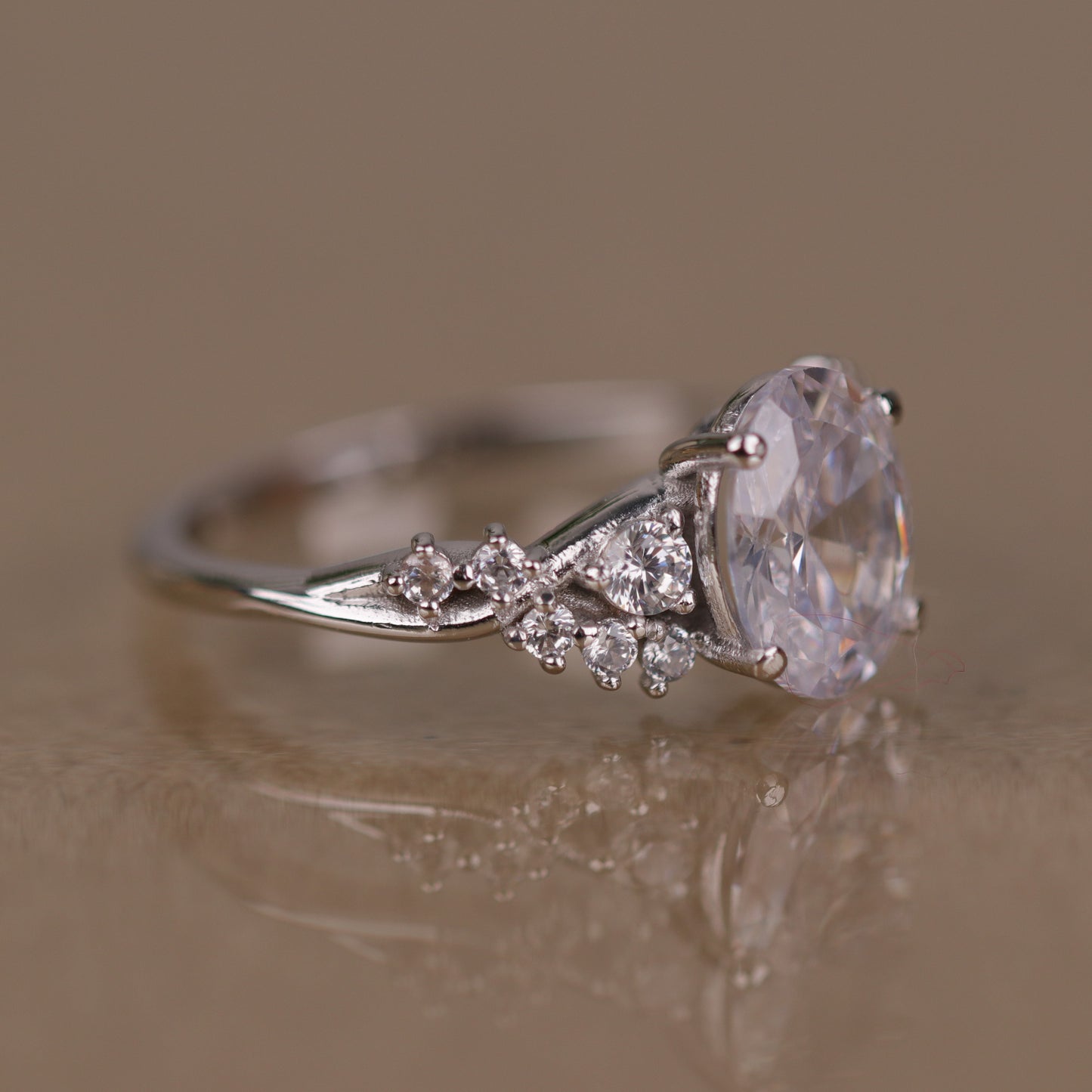 Special Design Moissanite 14 Carat Gold Ring