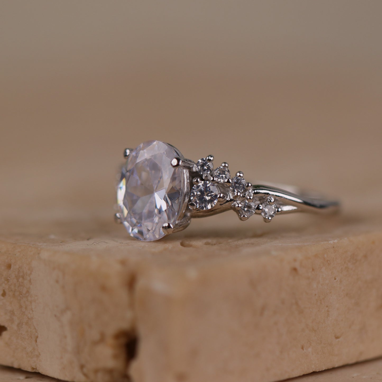 Special Design Moissanite 14 Carat Gold Ring