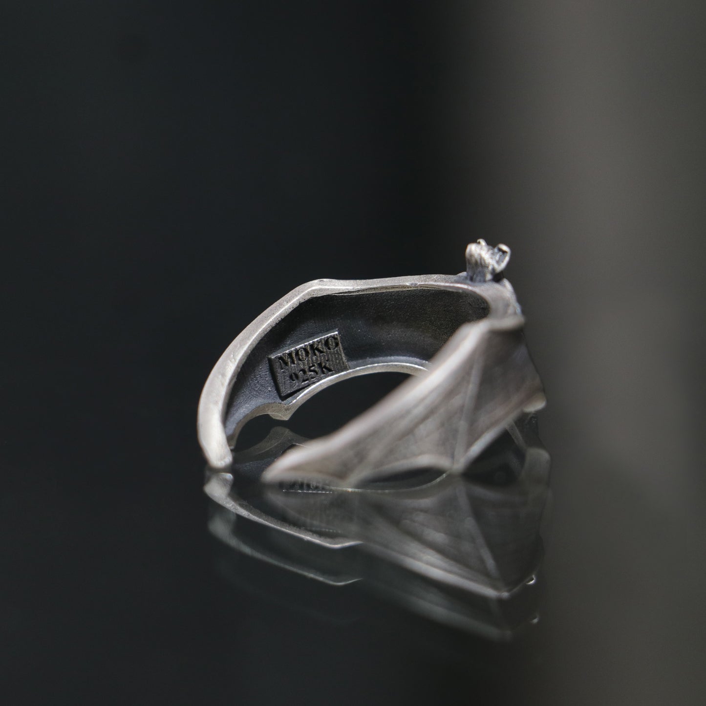 Bat 925 Silver Men's Ring
