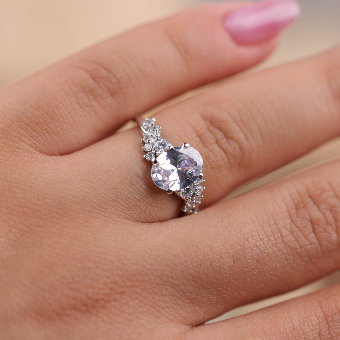 Special Design Moissanite 14 Carat Gold Ring