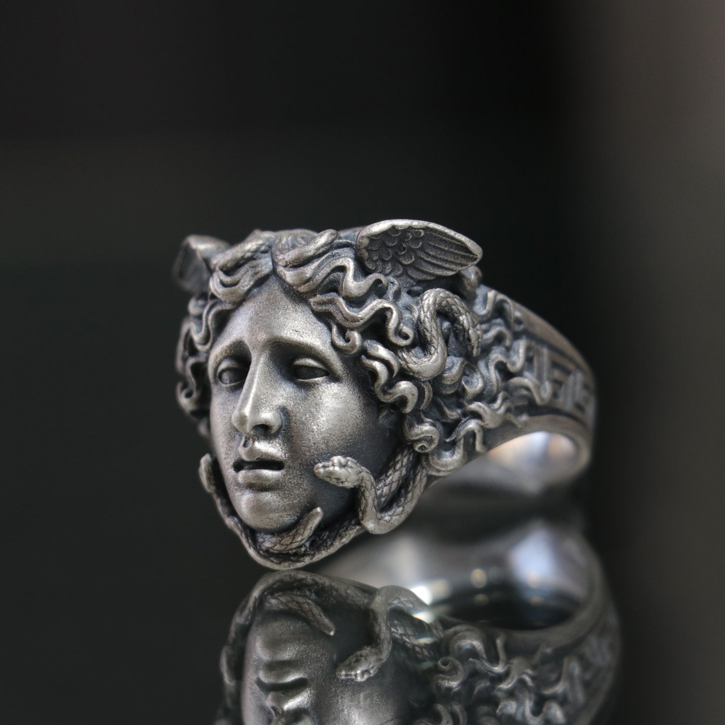 Gorgon Medusa 925 Silver Men's Ring