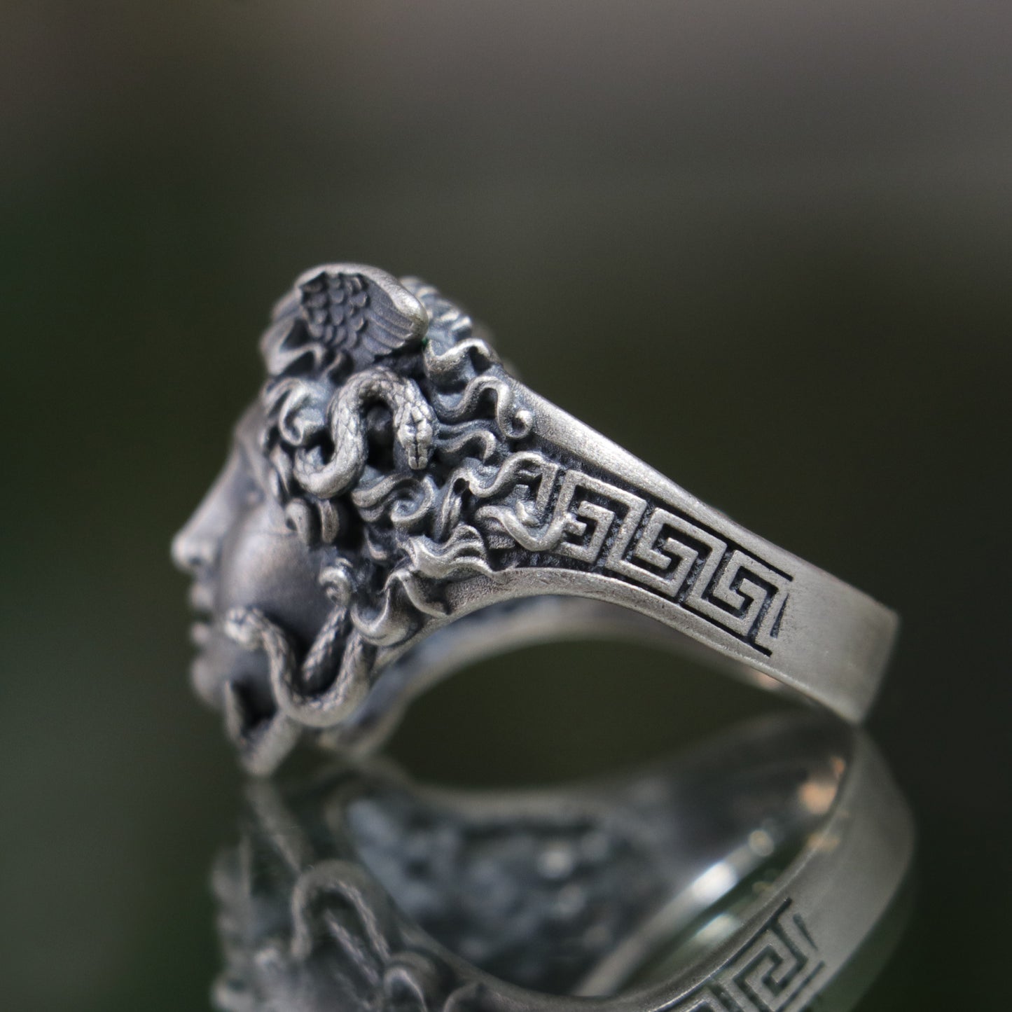 Gorgon Medusa 925 Silver Men's Ring