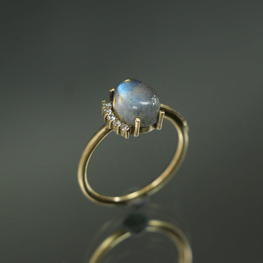 Özel Tasarım Labradorite 14 Ayar Altın Yüzük