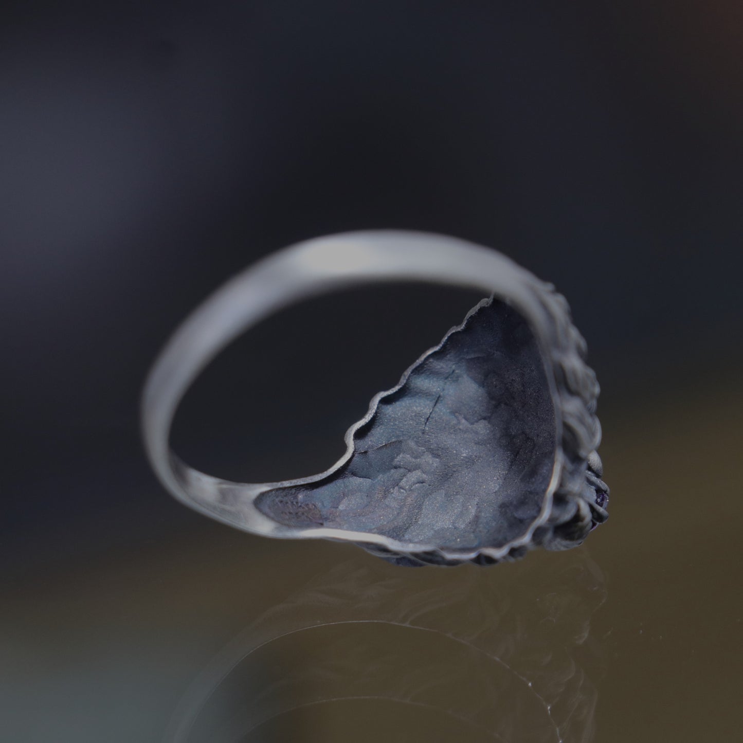 Lion Amethyst 925 Silver Men's Ring