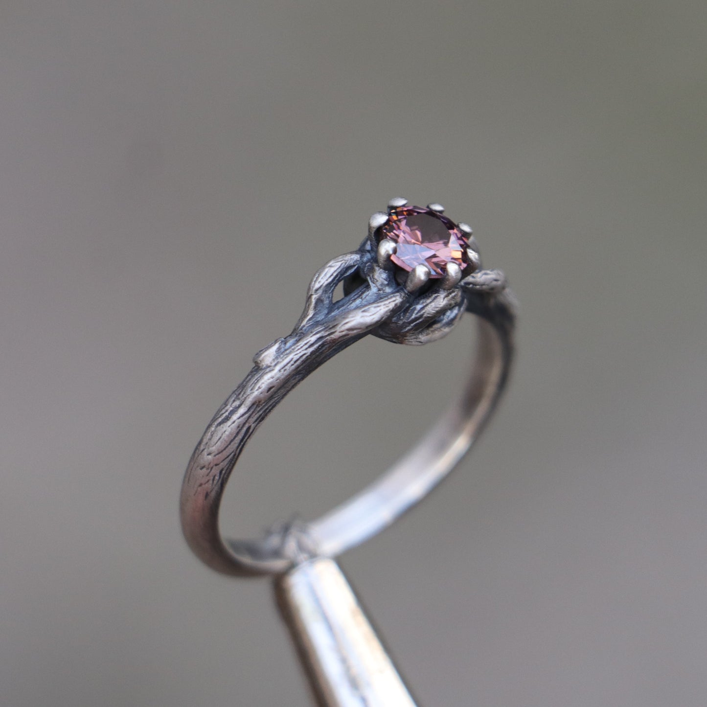 Ivy Champagne Moissanite 925 Silver Ring