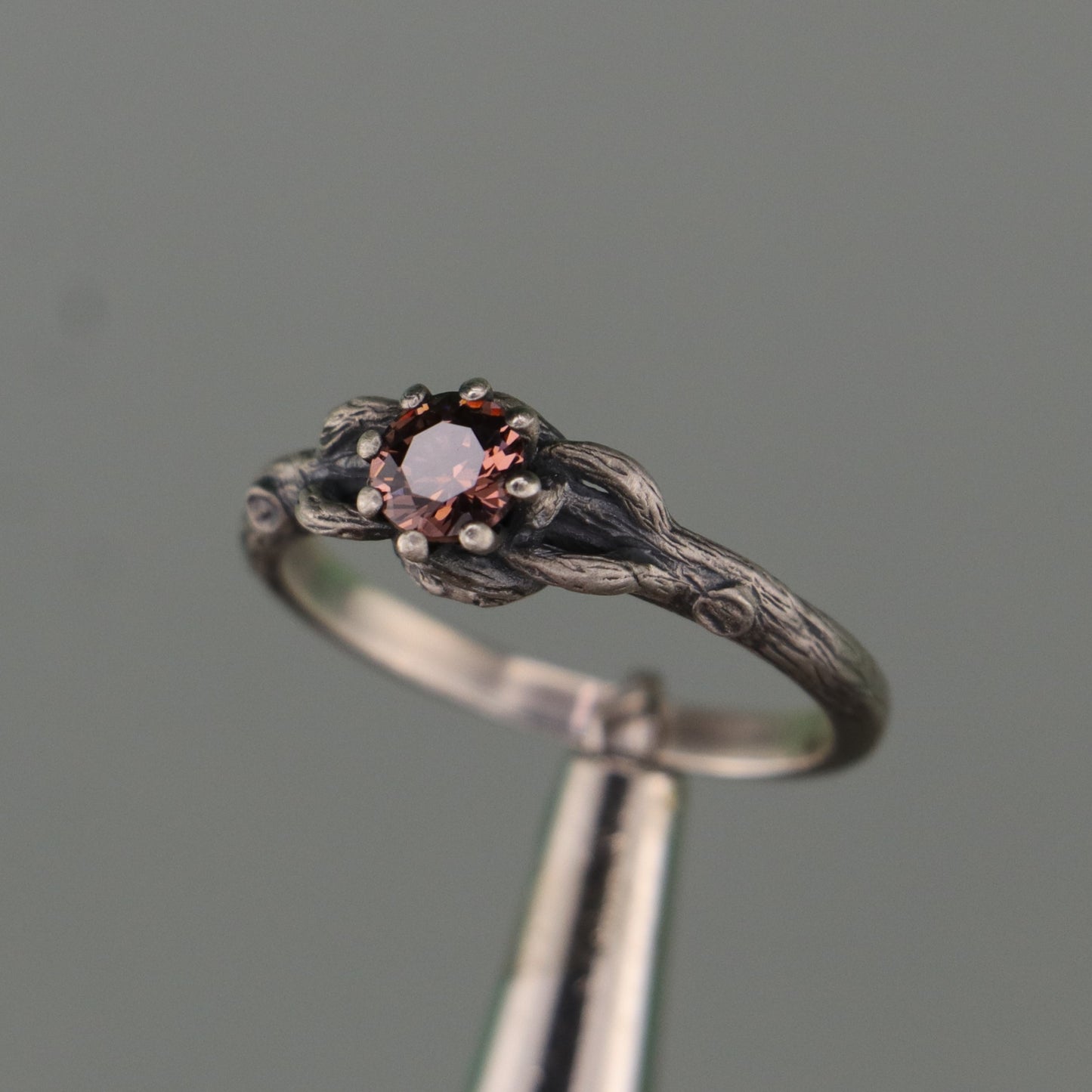 Ivy Champagne Moissanite 925 Silver Ring