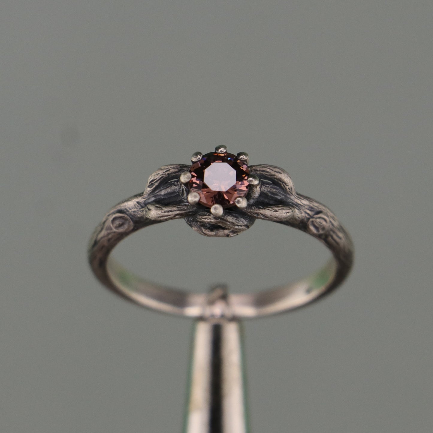 Ivy Champagne Moissanite 925 Silver Ring