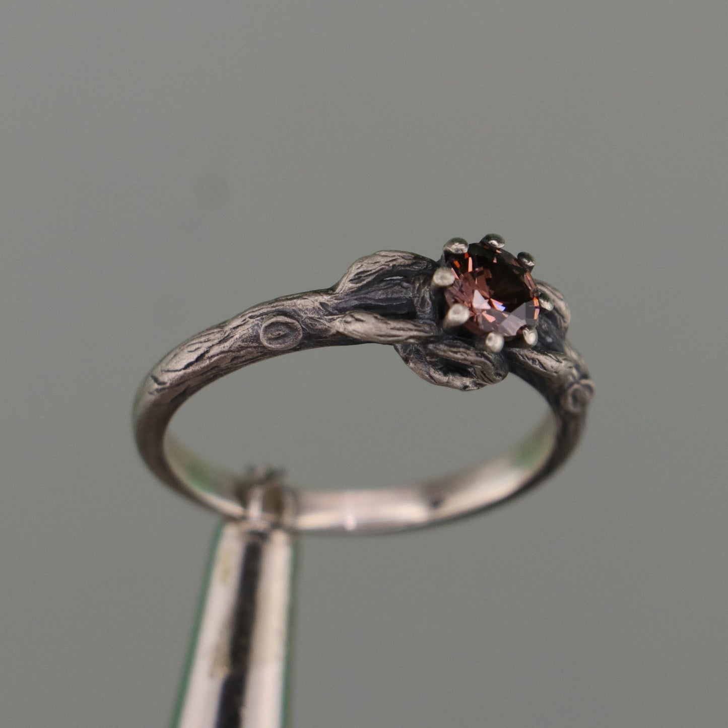 Ivy Champagne Moissanite 925 Silver Ring