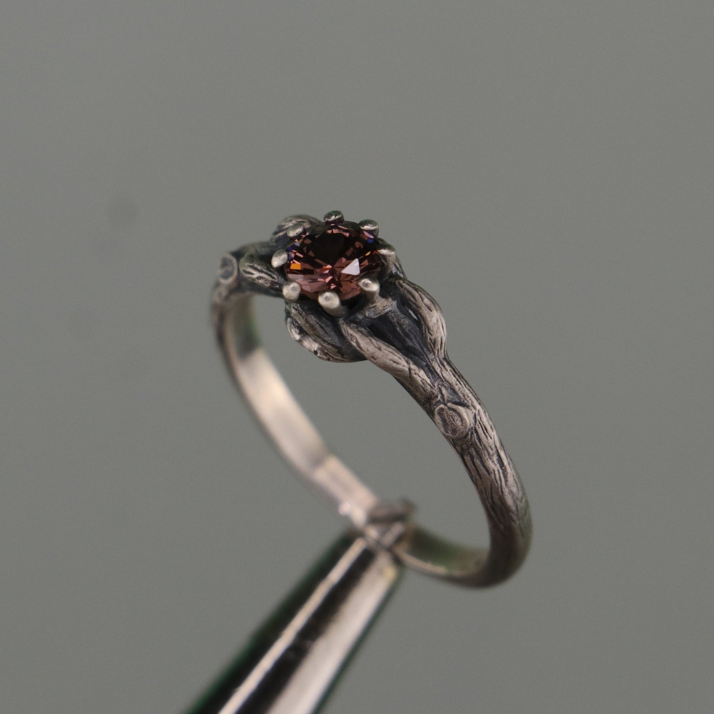 Ivy Champagne Moissanite 925 Silver Ring