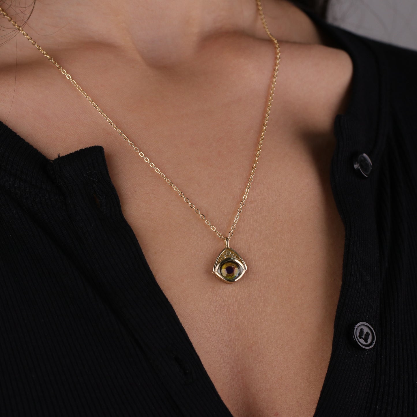 "HECATE'NİN GÖZÜ" | Üçlü Ay Koruma Tılsımı (Gümüş & Pirinç)