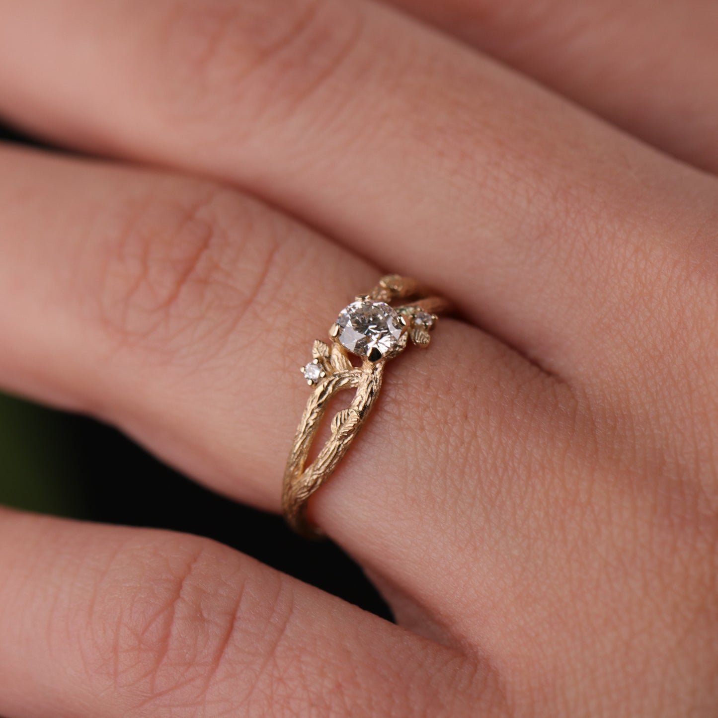 Special Design 0.37 Carat Diamond 14 Carat Gold Ring