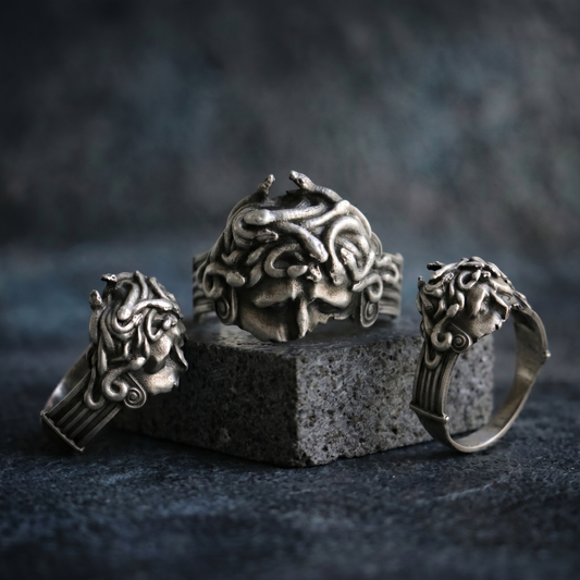 Memento Mori Moissanite Men's 925 Silver Ring