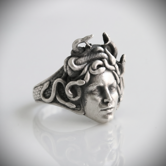 Memento Mori Moissanite Men's 925 Silver Ring
