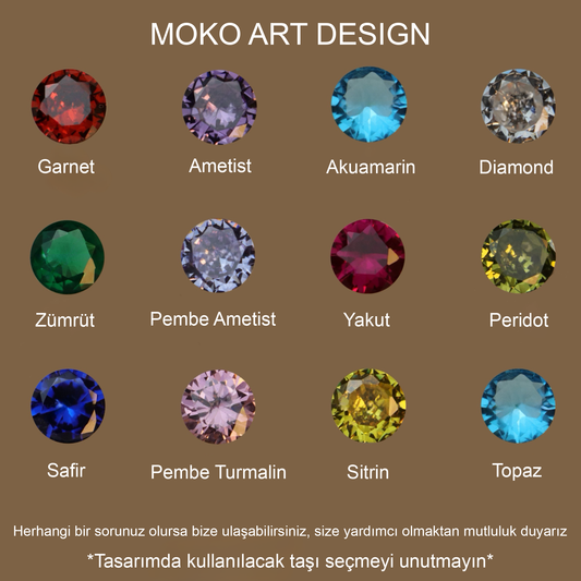 Evrenin Sırları 925 Gümüş Yüzük (Tüm Taş ve Maden Seçenekleri)