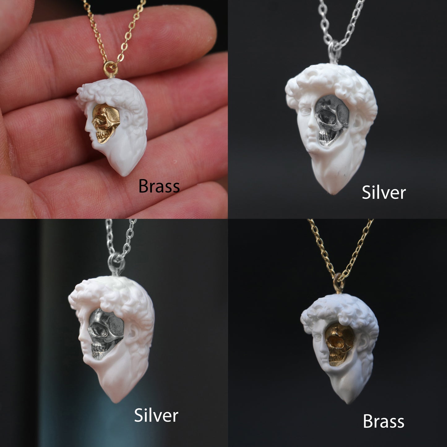 Davut Memento Mori 925 Gümüş Kolye