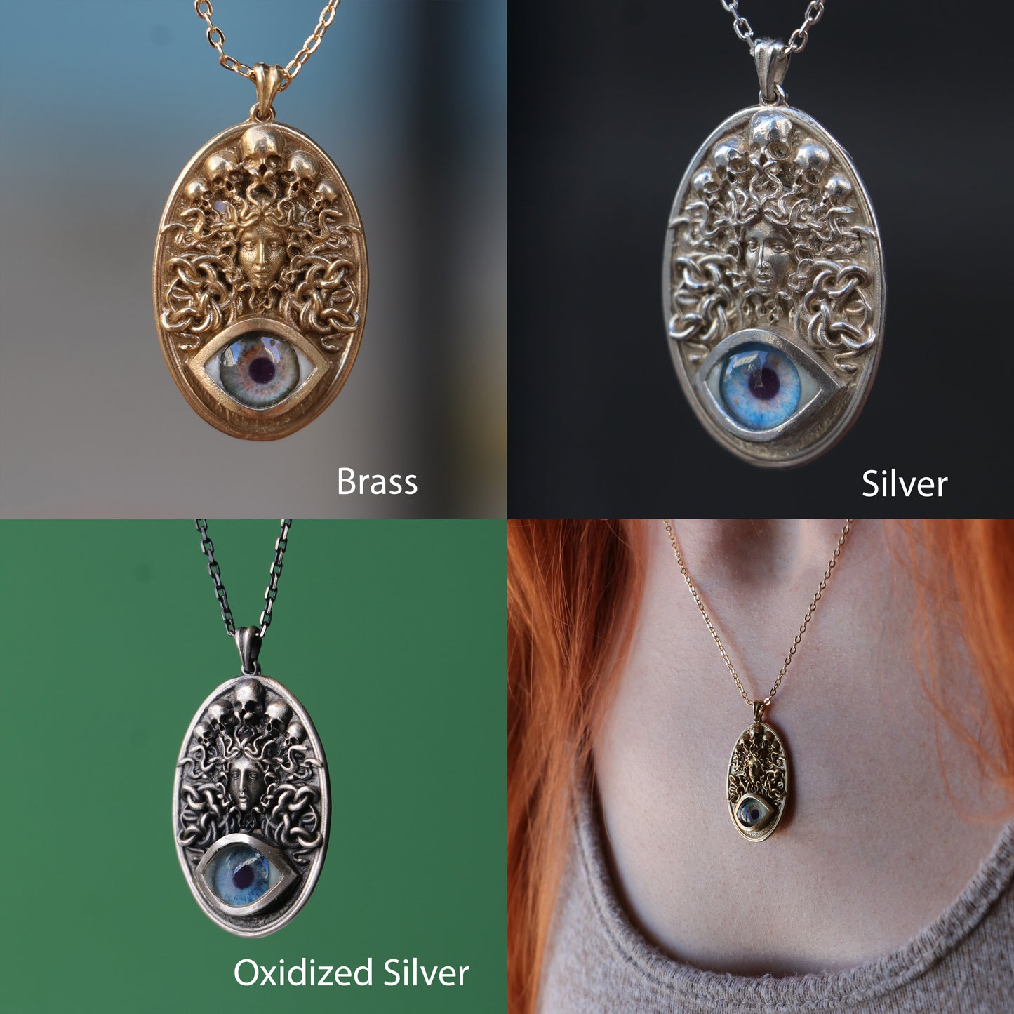 Ouroboros Blue Eye Necklace