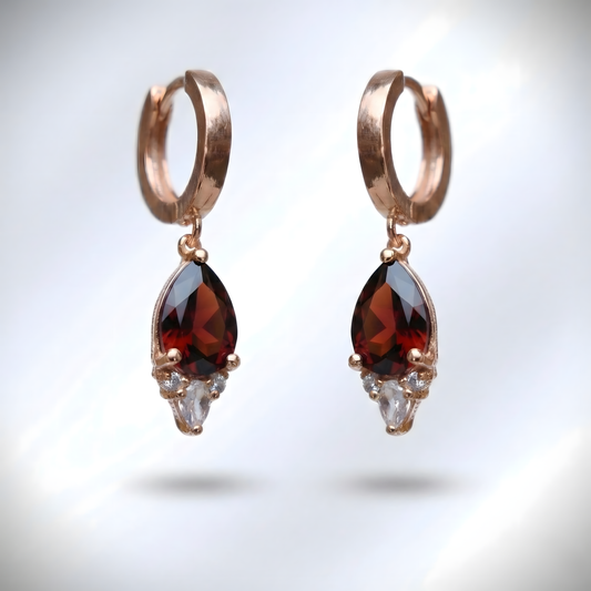 925 Silver Earring with Drop Jade Stone