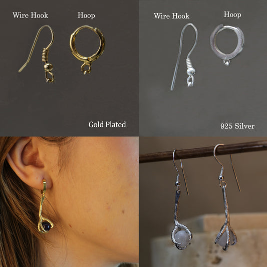 Garnet Claw Earrings