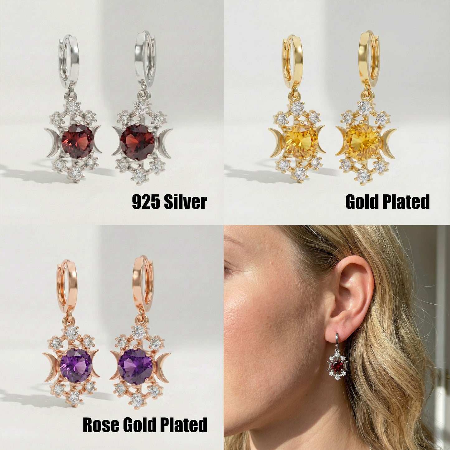 Hecate Küpe (Tüm Taş ve Maden Seçenekleri)