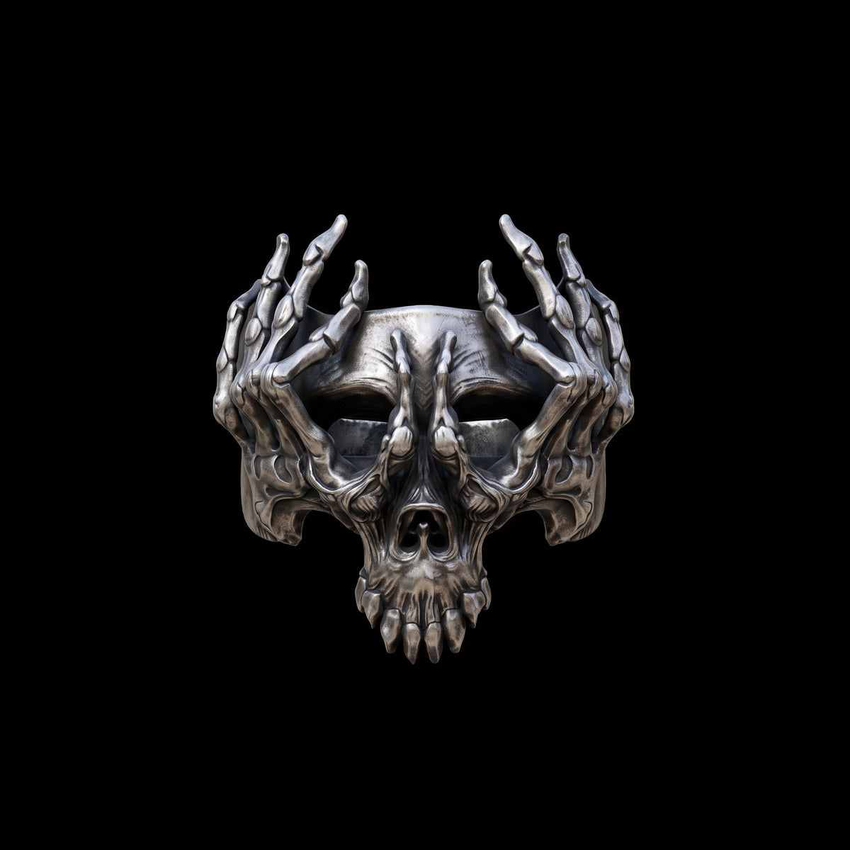 İskelet Mask 925 Gümüş Yüzük