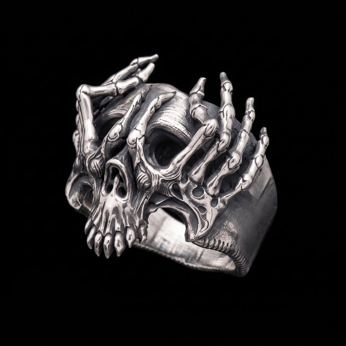 İskelet Mask 925 Gümüş Yüzük
