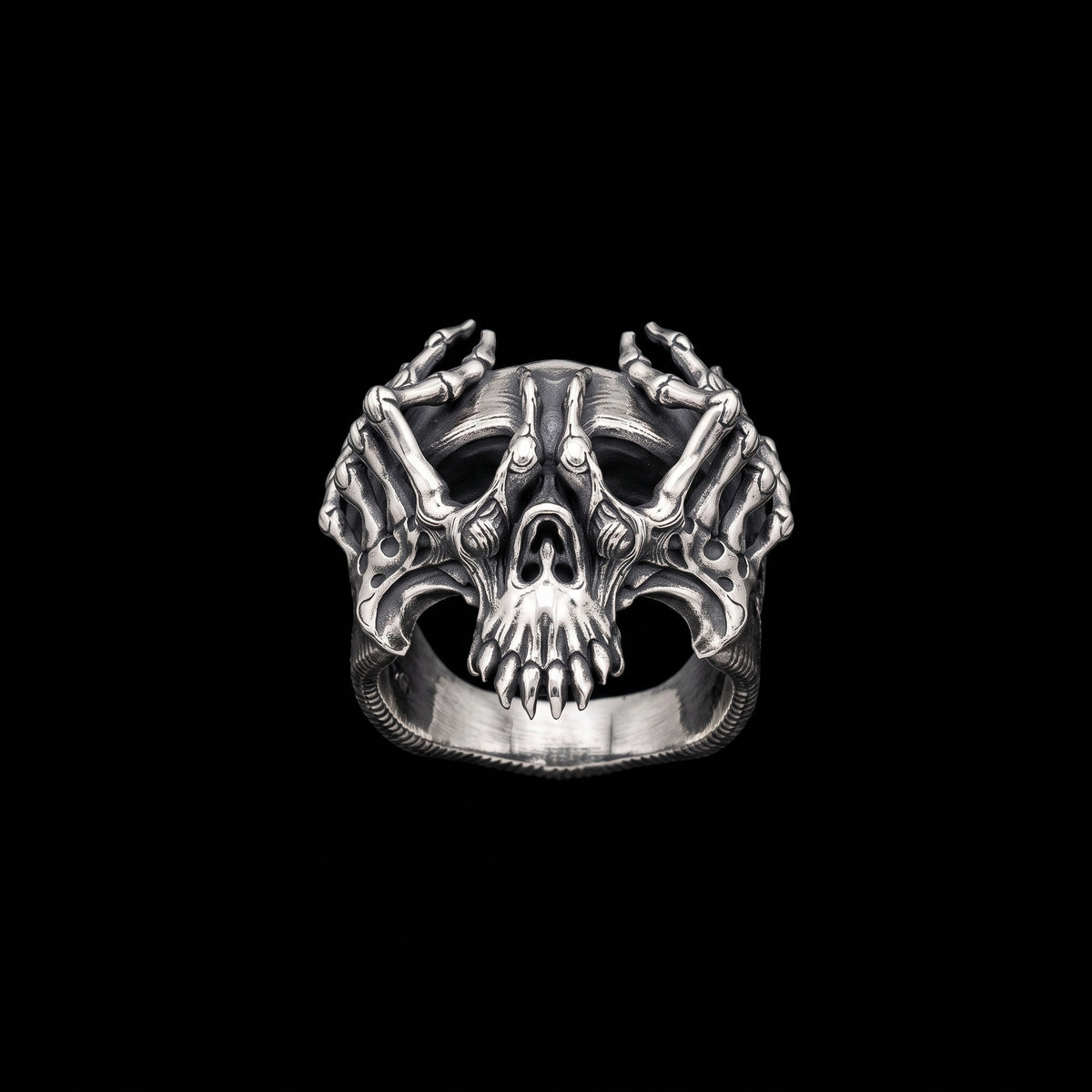 İskelet Mask 925 Gümüş Yüzük