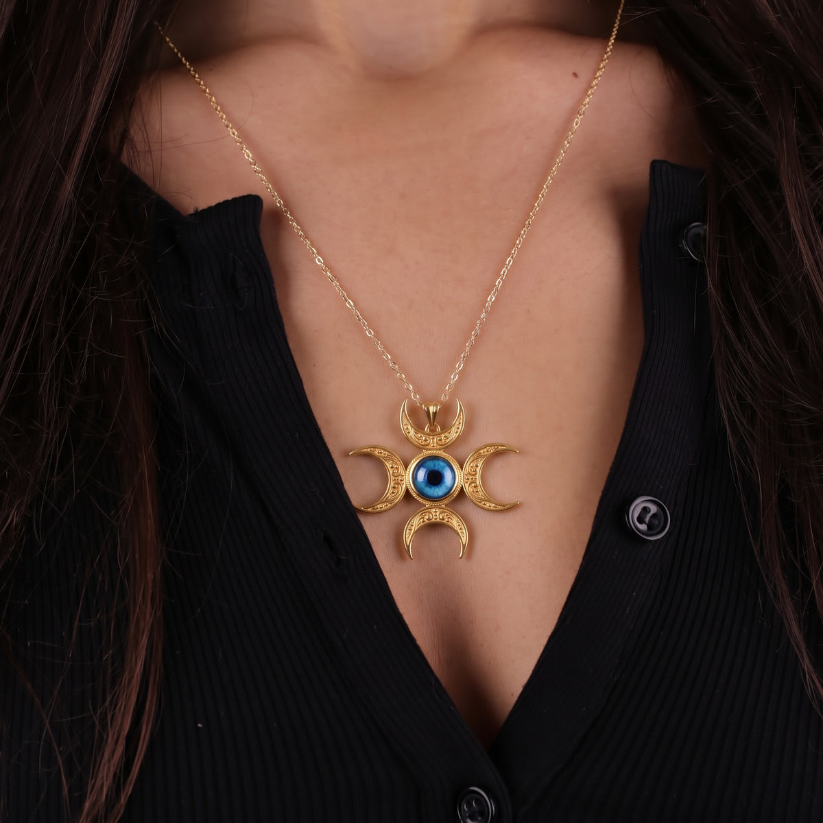 Ouroboros Blue Eye Necklace
