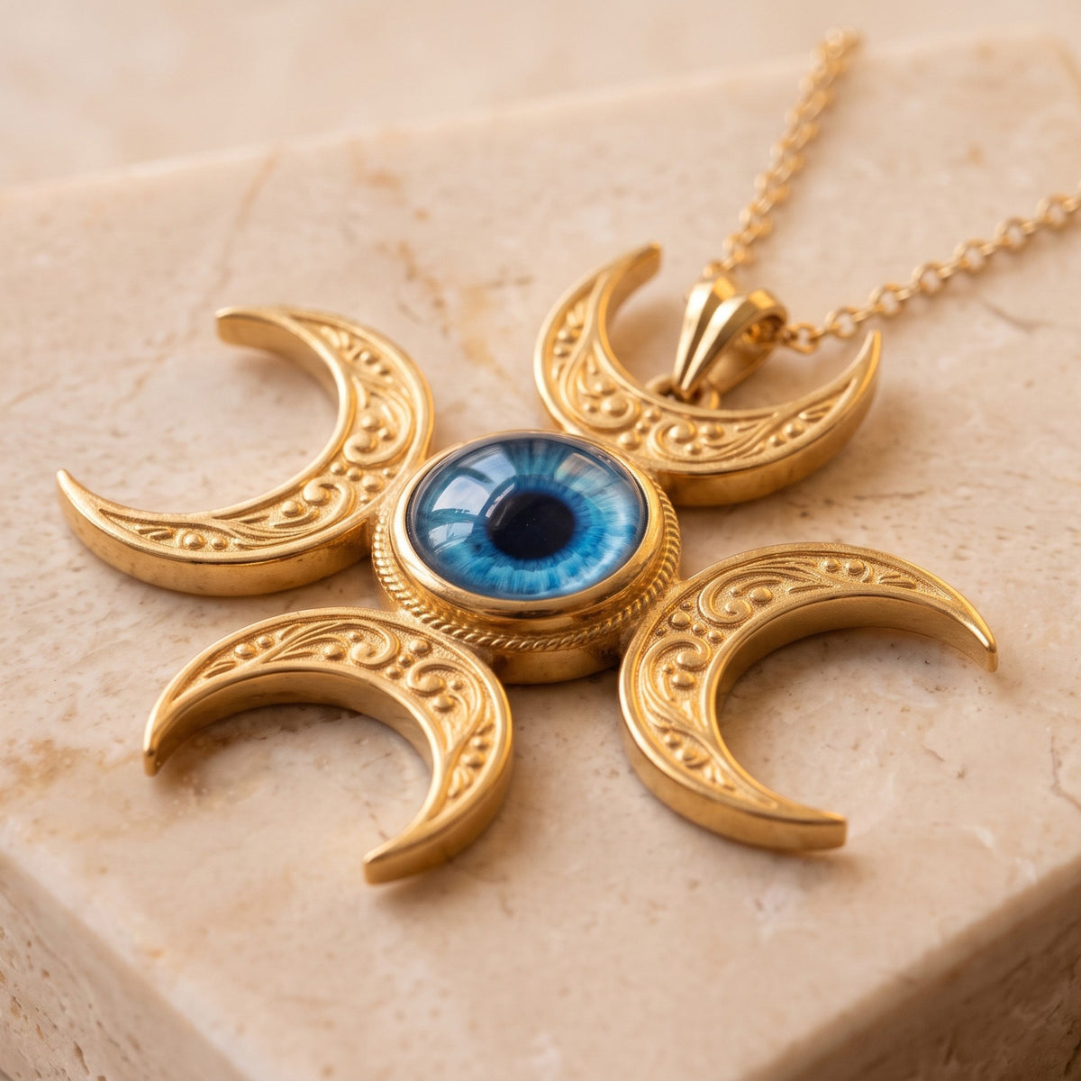 Ouroboros Blue Eye Necklace