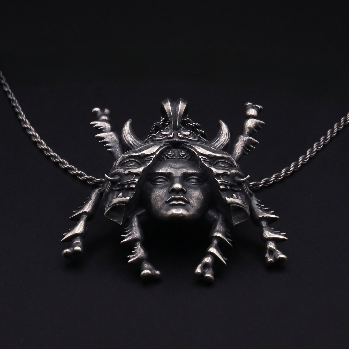 Hannya Mask 925 Gümüş Kolye